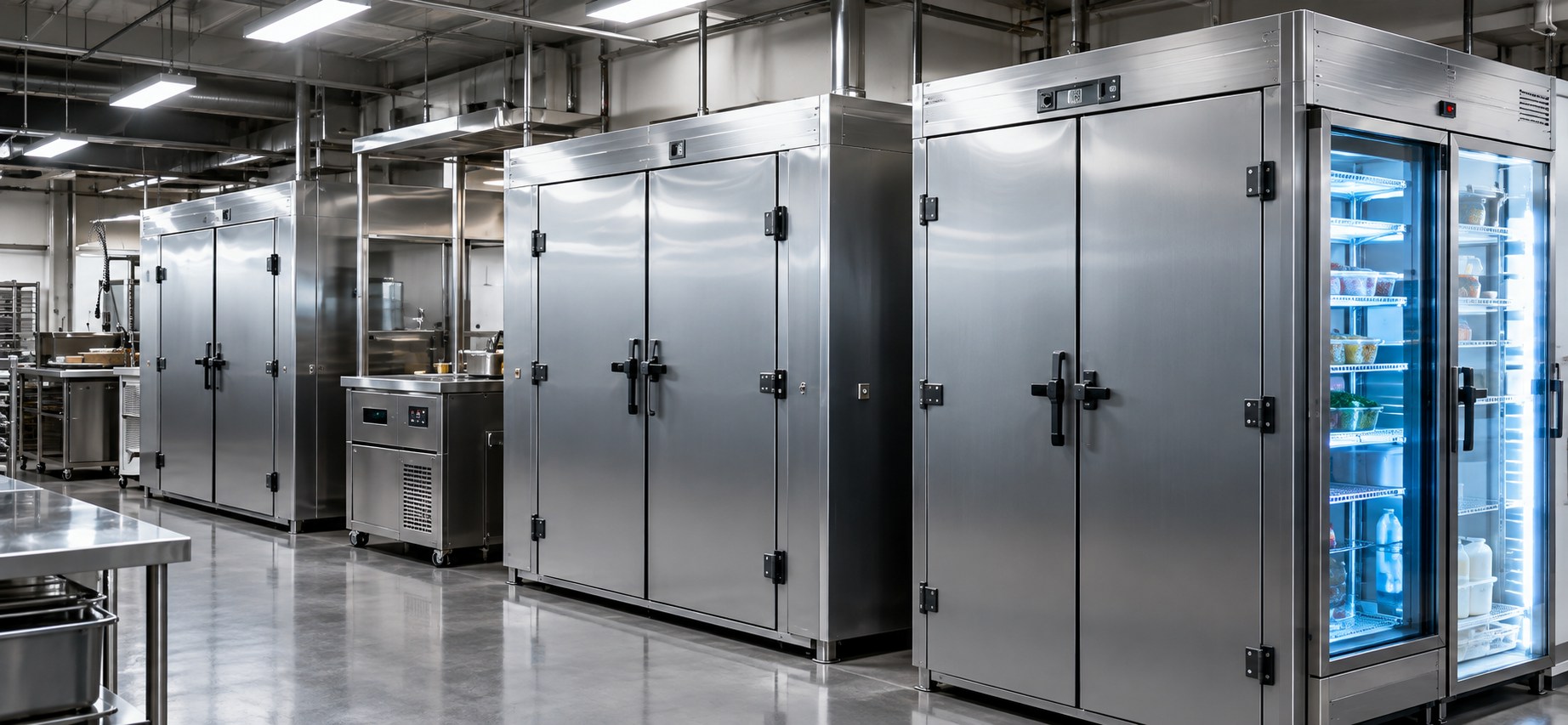 Commercial stainless steel refrigeration equipment